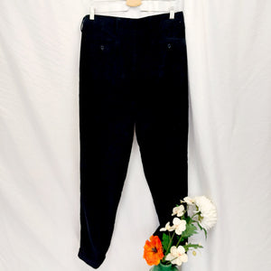 VINTAGE BLACK CORDUROY PANTS- 40"