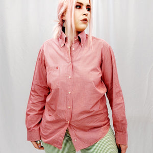 ITALIAN VINTAGE SALMON SHIRT - L