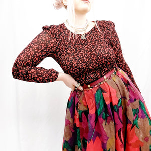 RED LEOPARD BLOUSE - UK12