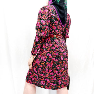 FLORAL MIDI DRESS - UK14