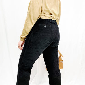 VINTAGE BLACK CORDUROY PANTS- 40"