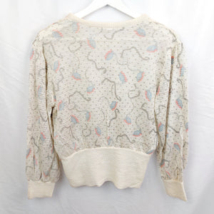 VINTAGE CREAM KNIT TOP - S