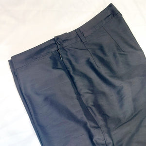 VINTAGE BLACK SILK PANTS- UK10