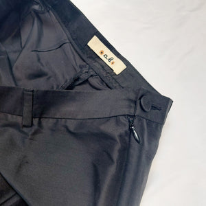 VINTAGE BLACK SILK PANTS- UK10