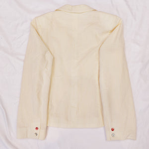 VINTAGE PASTEL YELLOW BLAZER- UK16