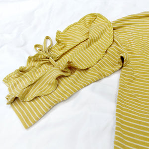 MUSTARD STRIPE TOP- UK12