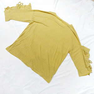 MUSTARD STRIPE TOP- UK12