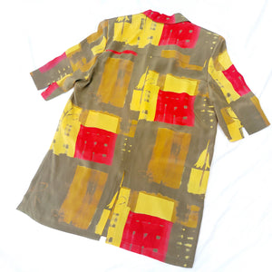 VINTAGE ABSTRACT PRINT SHIRT- UK12