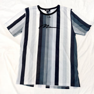 MONOCHROME STRIPED T-SHIRT- M