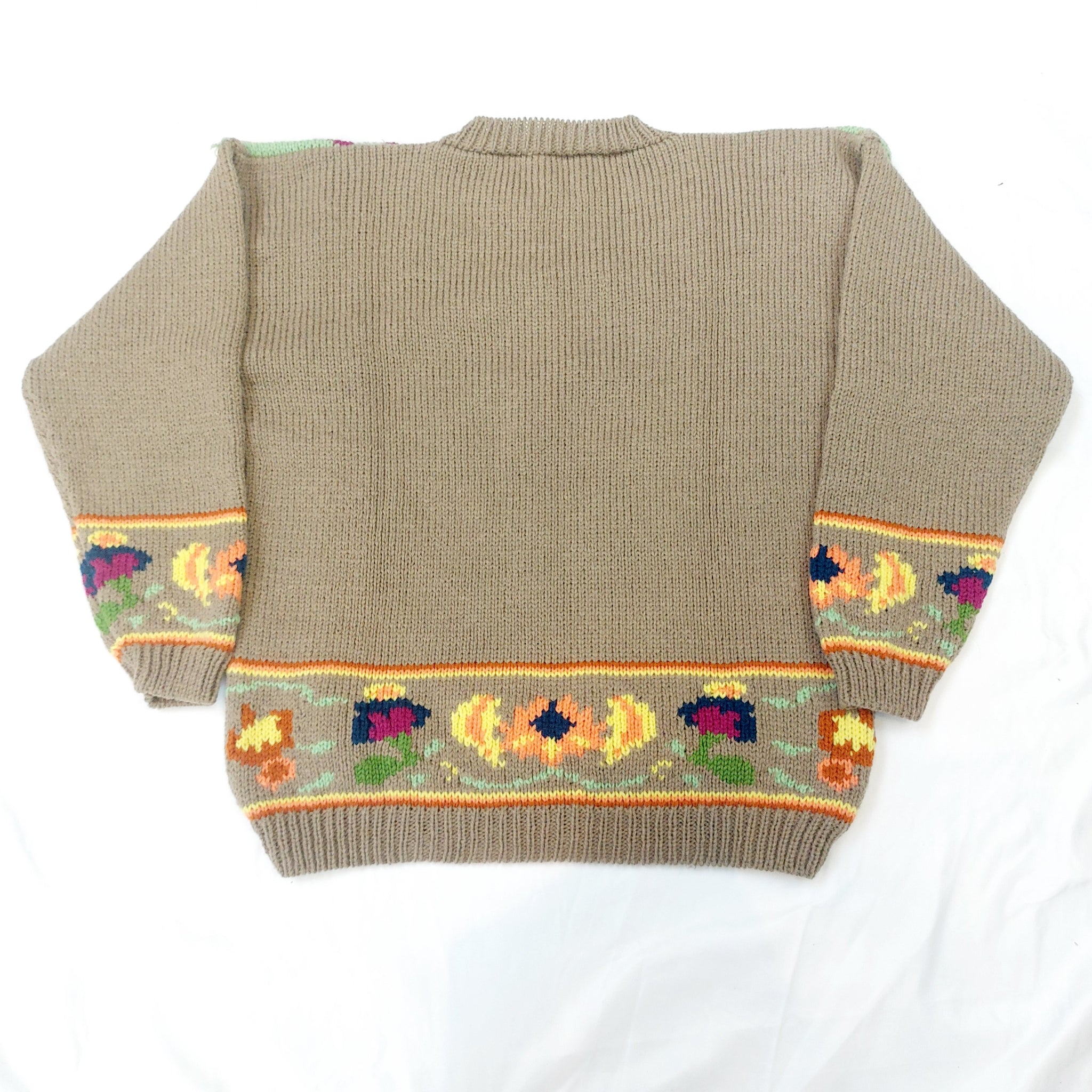 VINTAGE MUTLICOLOUR KNIT JUMPER - L