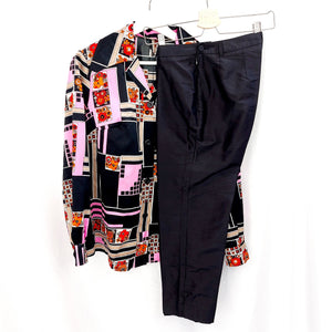 VINTAGE BLACK SILK PANTS- UK10