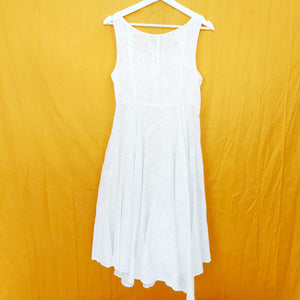 VINTAGE WHITE SUMMER DRESS- UK14