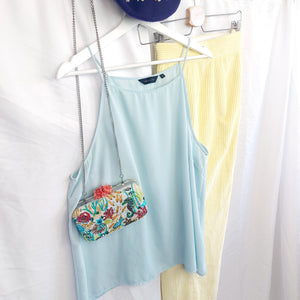 BABY BLUE STRAP TOP - UK18