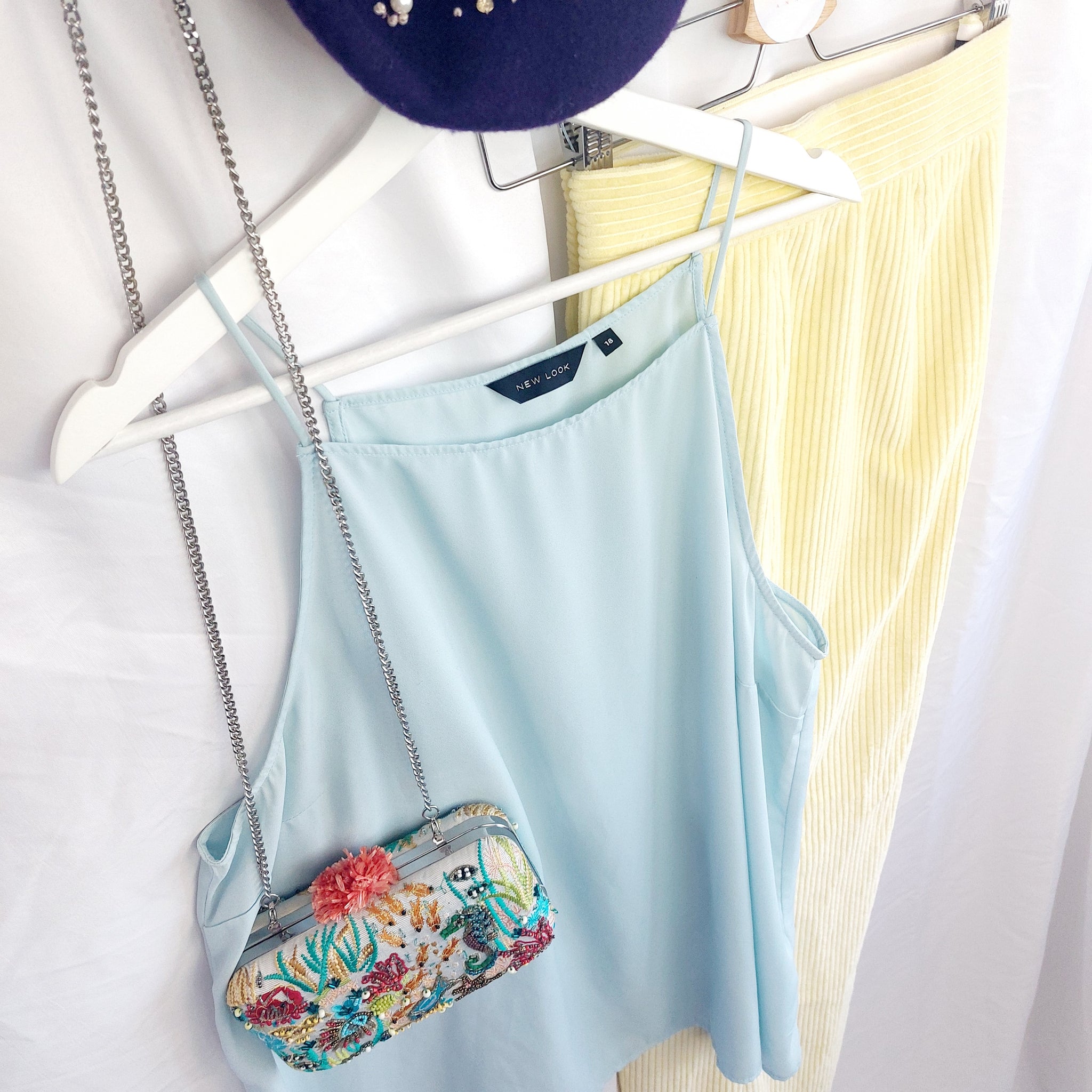 BABY BLUE STRAP TOP - UK18