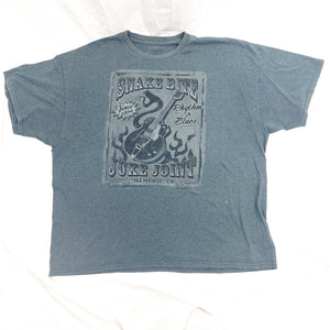 VINTAGE GREY SNAKE BITE BAND T-SHIRT -3XL