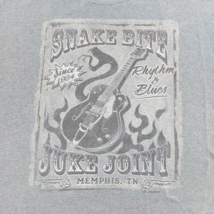 VINTAGE GREY SNAKE BITE BAND T-SHIRT -3XL