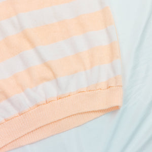 VINTAGE PEACH STRIPE KNIT TOP- M