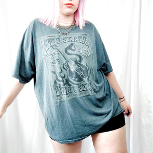 VINTAGE GREY SNAKE BITE BAND T-SHIRT -3XL