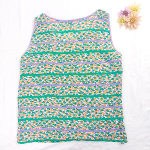 VINTAGE PASTEL PRINT TANK TOP -UK8