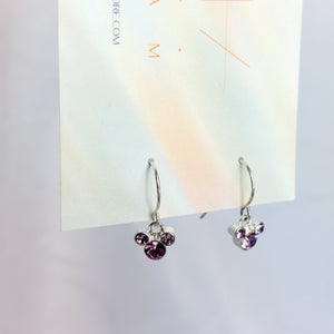 LILAC MICKEY MOUSE DROP EARRINGS