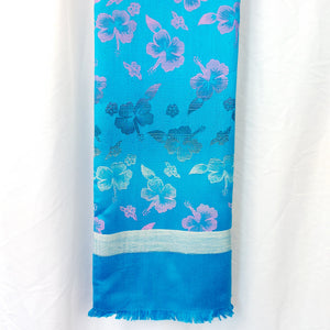 VINTAGE BLUE FLORAL SCARF