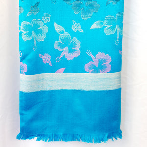 VINTAGE BLUE FLORAL SCARF