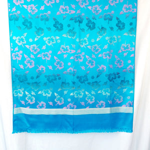 VINTAGE BLUE FLORAL SCARF