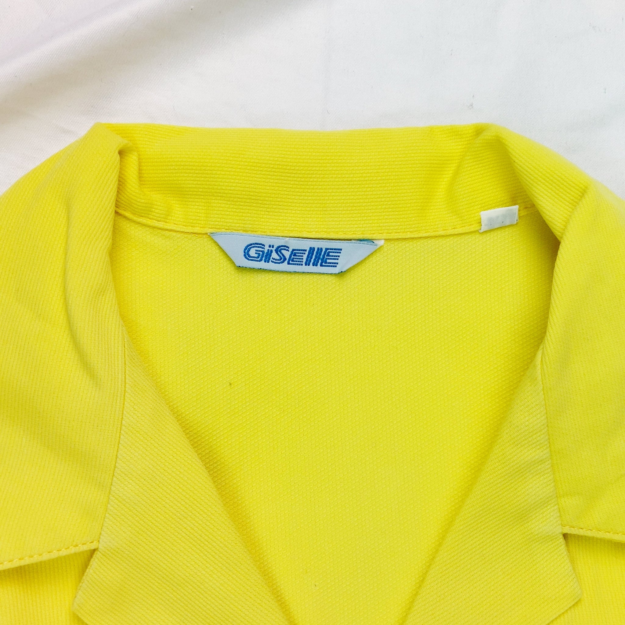 VINTAGE FITTED YELLOW BLOUSE- UK12