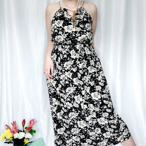 VINTAGE FLORAL BOHO MAXI - M