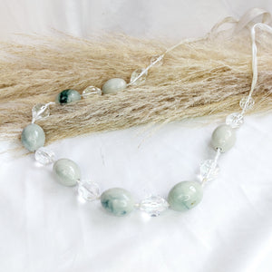 LONG WHITE MARBLE NECKLACE