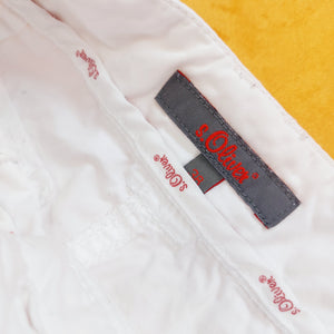 Y2K VINTAGE WHITE CARGO SHORTS- UK10