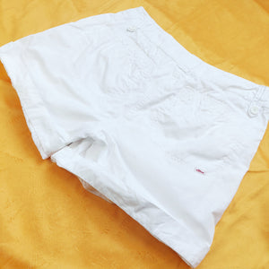 Y2K VINTAGE WHITE CARGO SHORTS- UK10