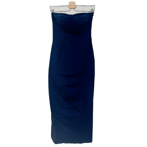 VINTAGE BLUE EVENING DRESS - UK 10-12