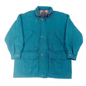 VINTAGE TEAL OVERSIZED JACKET - XL