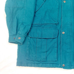 VINTAGE TEAL OVERSIZED JACKET - XL