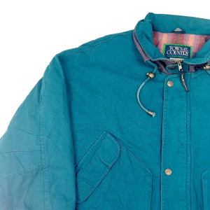 VINTAGE TEAL OVERSIZED JACKET - XL