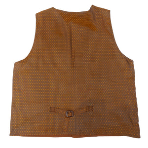 VINTAGE PATCHWORK LEATHER WAISTCOAT - XL