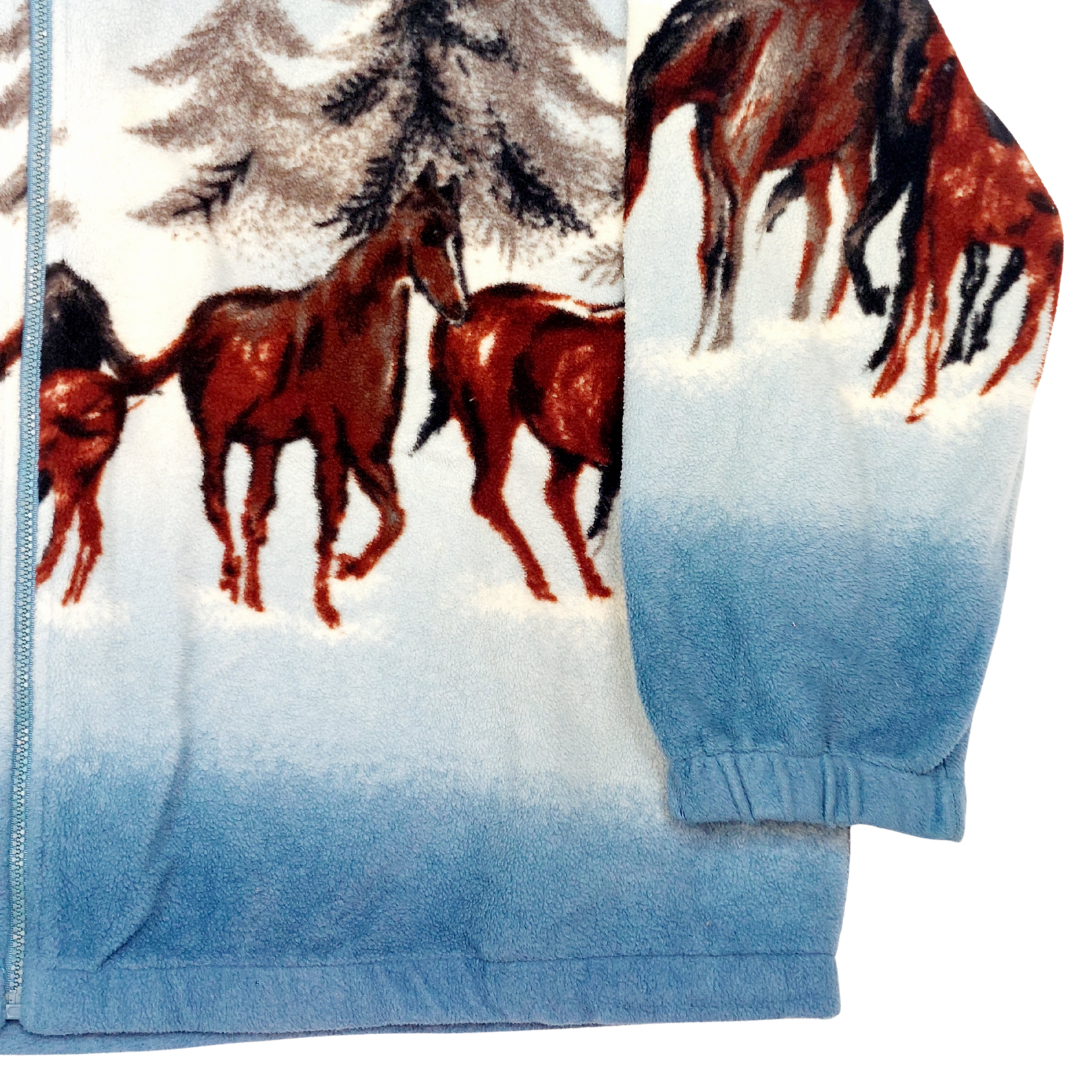 VINTAGE WILD HORSES FLEECE - XXL