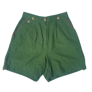 VINTAGE GREEN DETAILED SHORTS-UK10