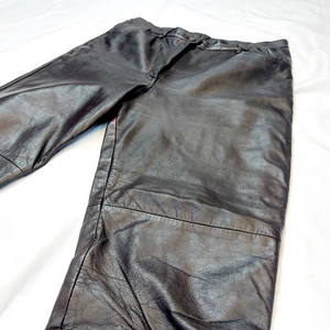 VINTAGE BROWN LEATHER THROUSERS -UK10/12