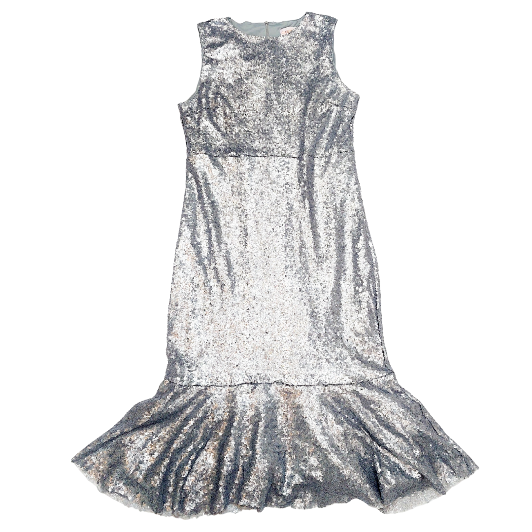 SILVER SEQUINS DRESS - UK22