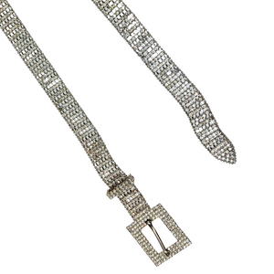 SILVER DIAMOND BELT- S/M