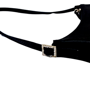 Y2K BLACK SHOULDER HANDBAG