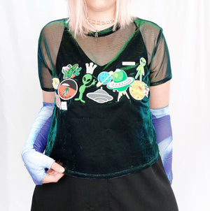 ANAM UPCYCLE 'ALIEN GALAXY' T-SHIRT - M