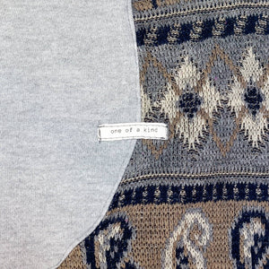 ANAM UPCYCLE GREY KNIT SWEATER - L