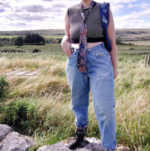 VINTAGE CHECKERBOARD SWEATERVEST - M