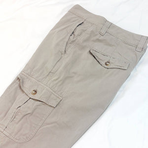 VINTAGE BEIGE CARGO PANTS - S / UK12