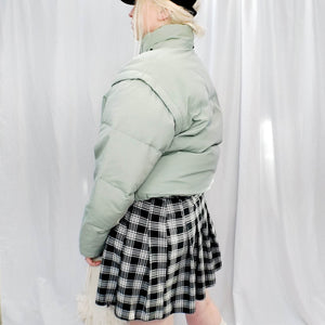 GREEN PUFFER VEST / JACKET- L