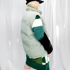 GREEN PUFFER VEST / JACKET- L