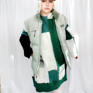 GREEN PUFFER VEST / JACKET- L